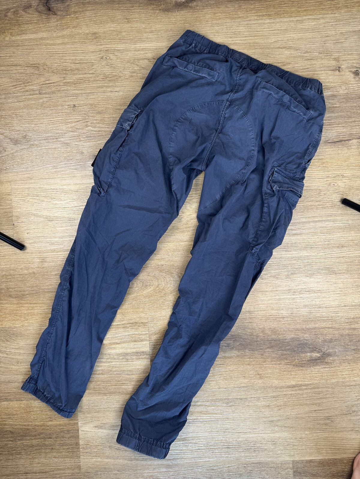 Stone Island Navy Cotton Cargo Joggers (Type RE-T) - W30