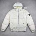 White Stone Island Crinkle Reps NY Down Jacket