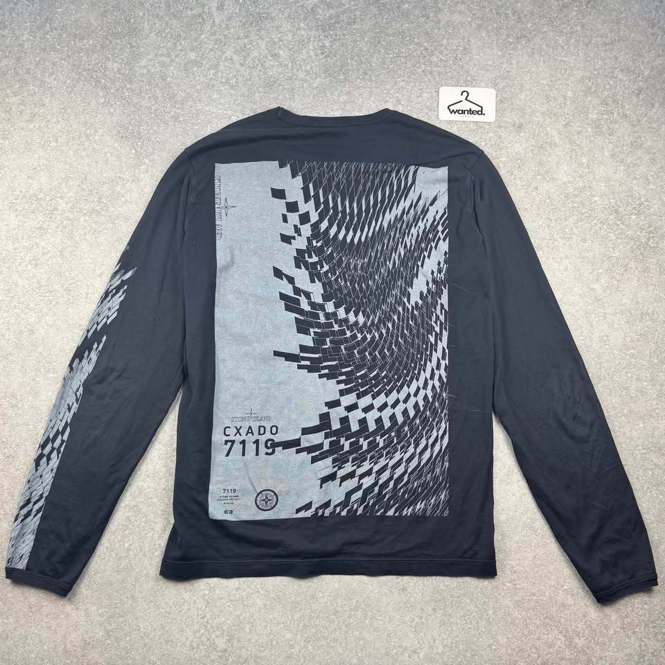 Black Stone Island Shadow Project Long Sleeve Tee