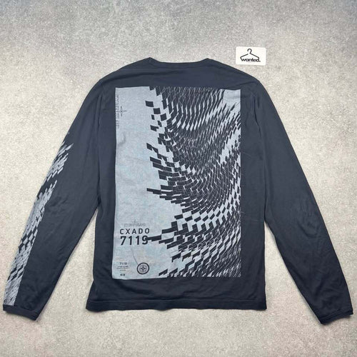 Black Stone Island Shadow Project Long Sleeve Tee