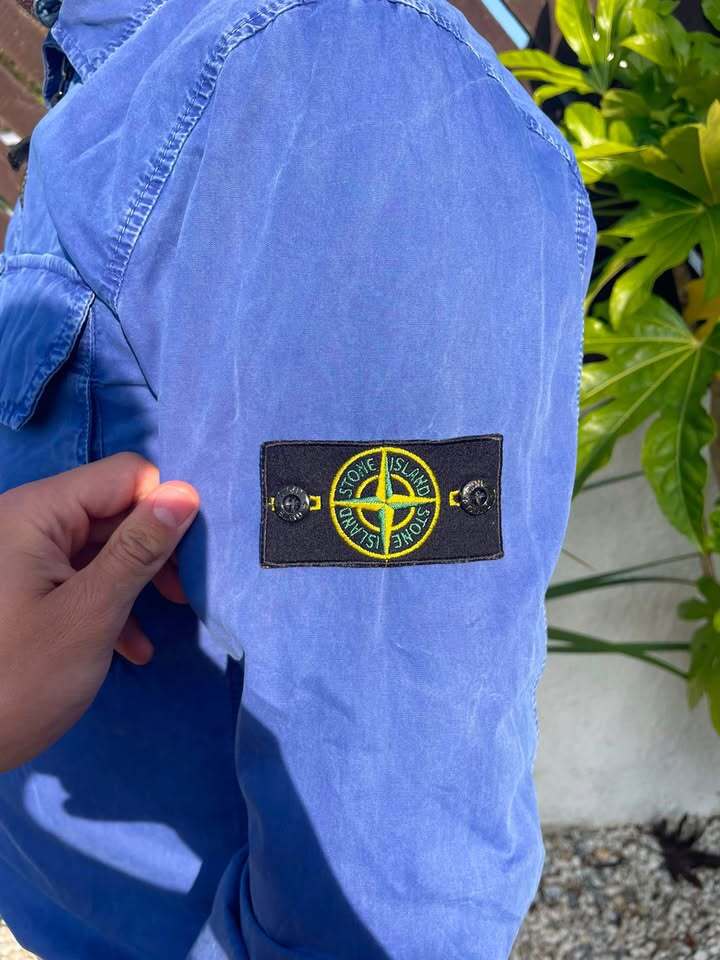 Stone Island Overshirt in Brushed Blue