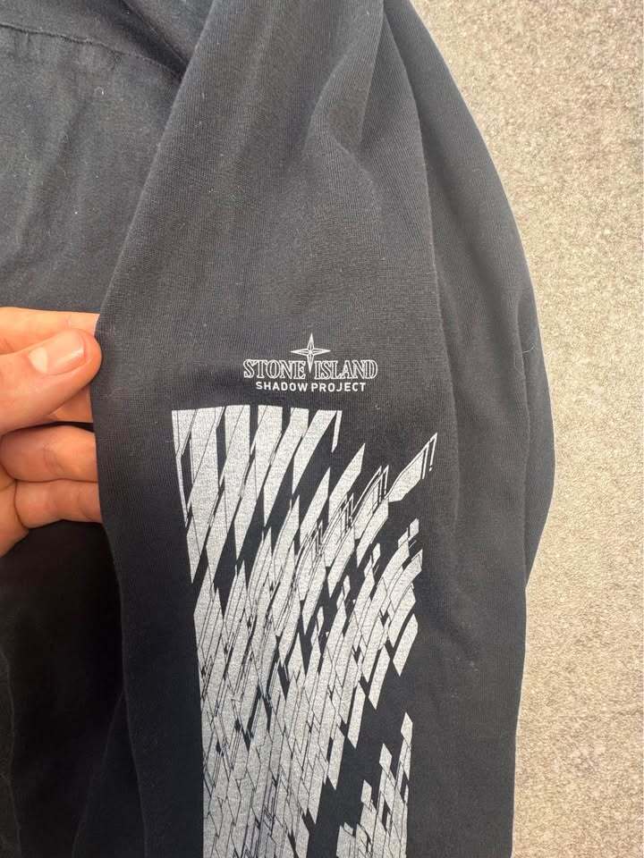 Black Stone Island Shadow Project Long Sleeve Tee