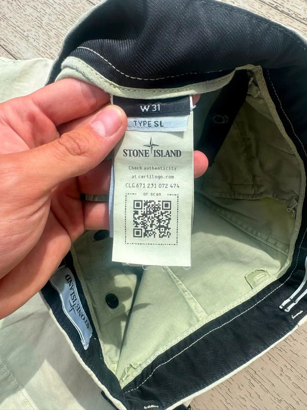 Stone Island Cargo Shorts in Mint Green