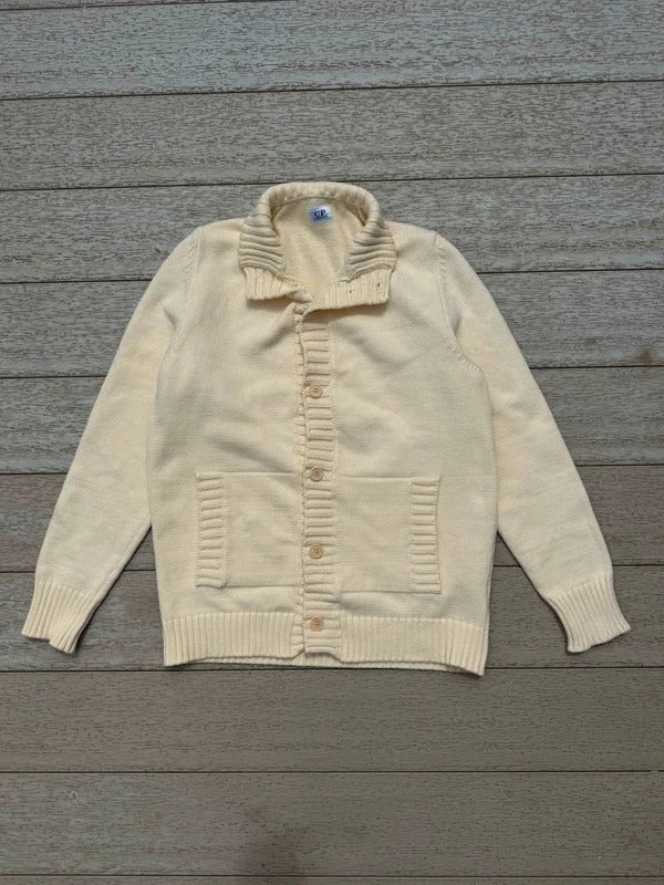CP Company Heavy Cream Knit Cardigan