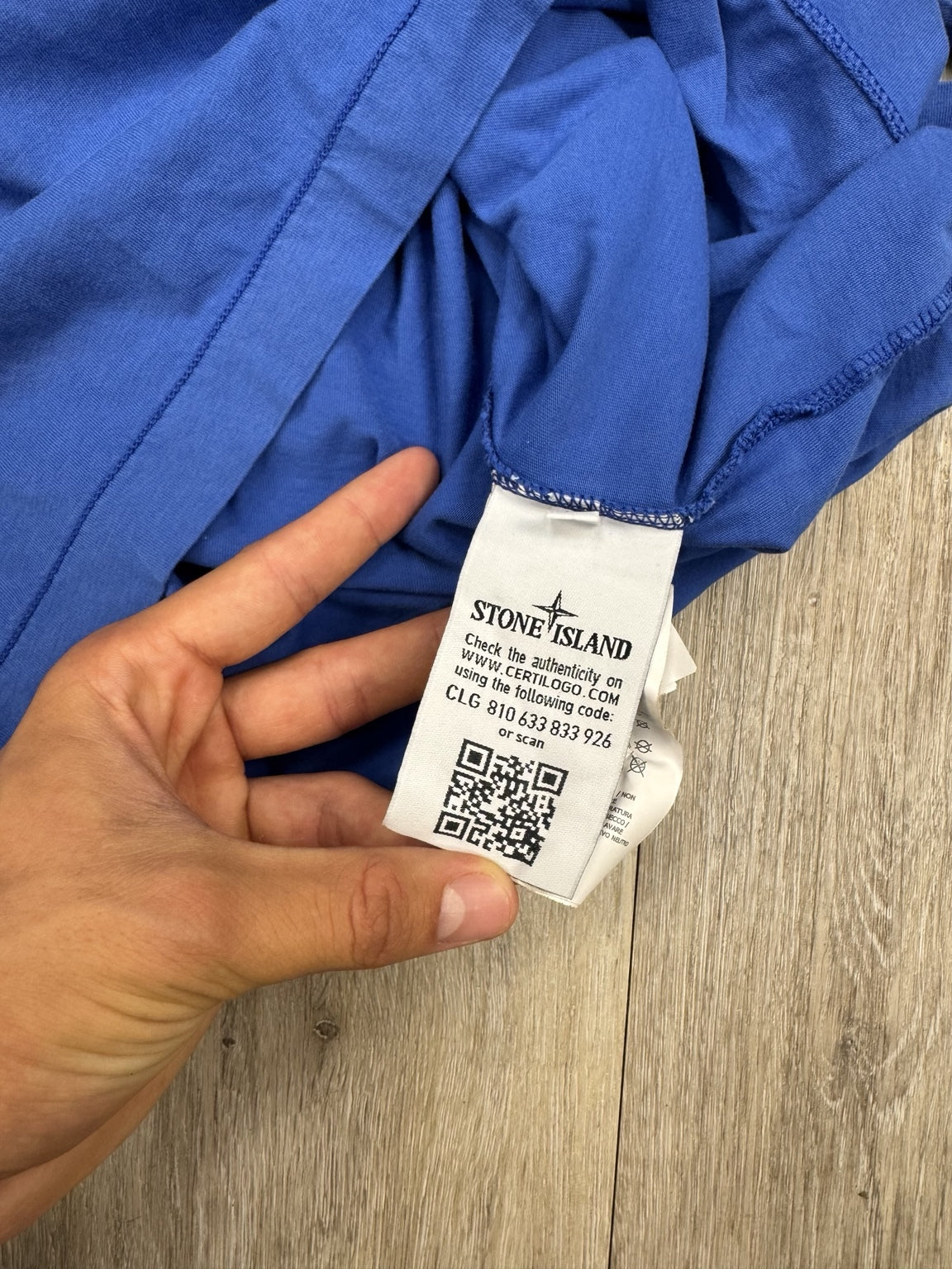 Stone Island Royal Blue Compass Logo T-Shirt - Medium