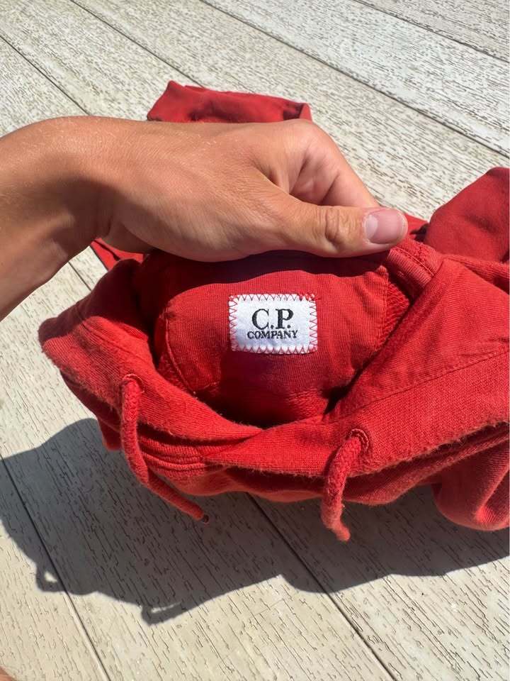 CP Company Hoodie in Brick Red