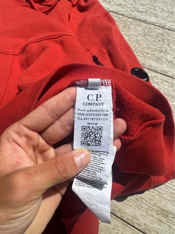 CP Company Hoodie in Brick Red