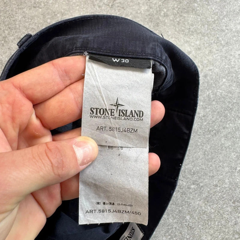 Navy Stone Island Chino Trousers