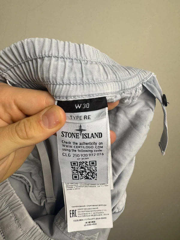 Stone Island Baby Blue Cargo Shorts