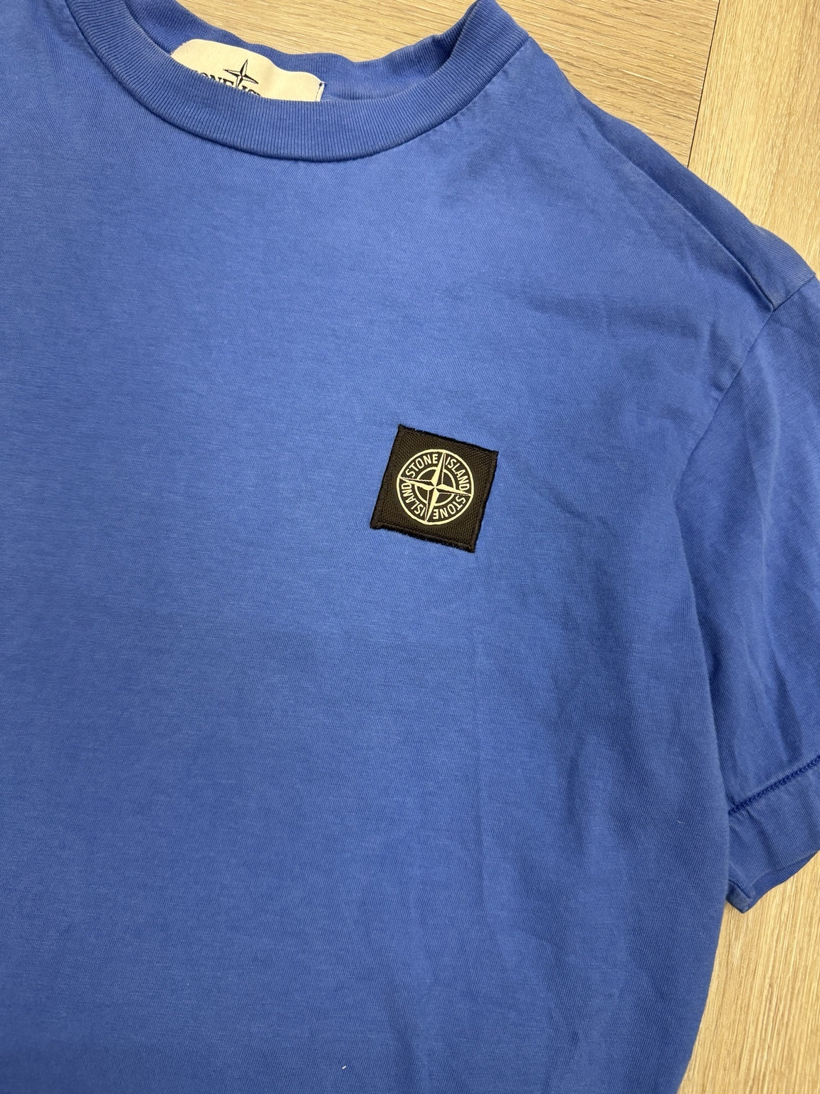 Stone Island Royal Blue Compass Logo T-Shirt - Medium