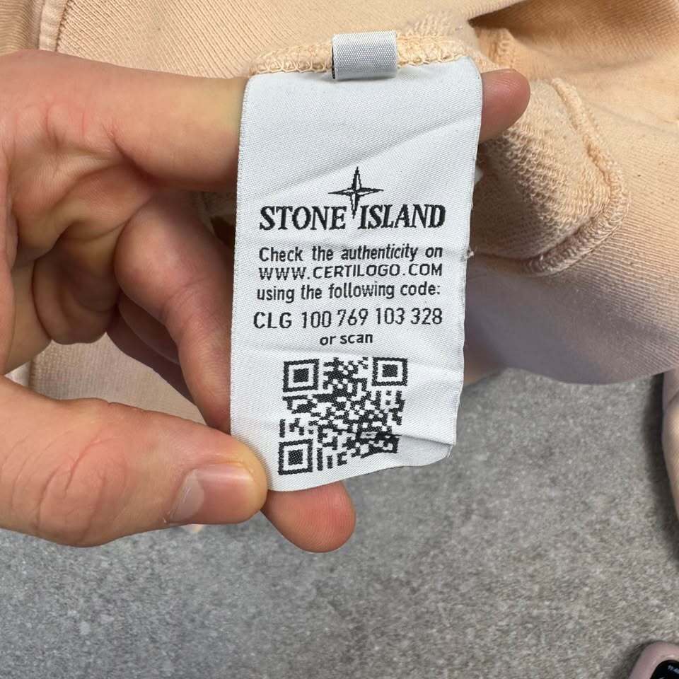 Light Pink Stone Island Hoodie