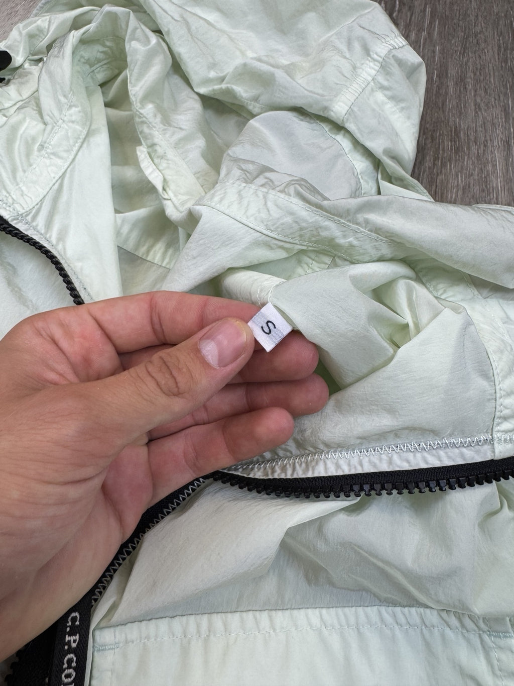 C.P. Company Mint Chrome Hooded Lens Jacket - Small
