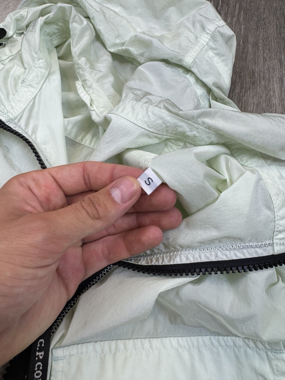 C.P. Company Mint Chrome Hooded Lens Jacket - Small