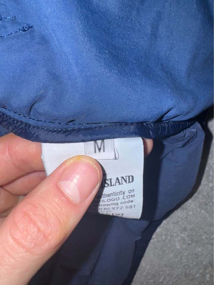 Stone Island Loom Woven Down Chambers Stretch Nylon-TC puffer jacket in blue