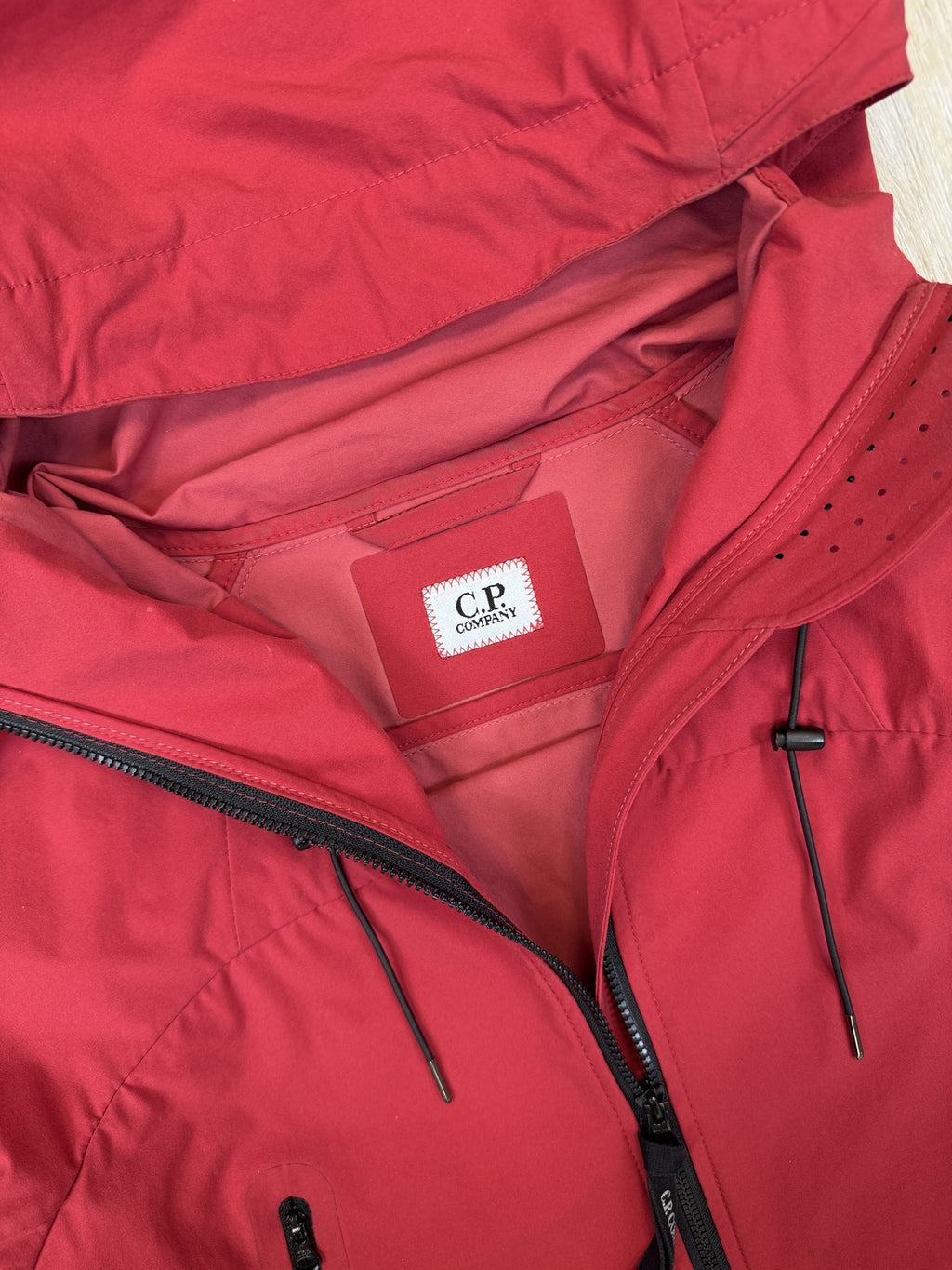 C.P. Company Red SS17 Pro-Tek Hooded Technical Shell Jacket - Large