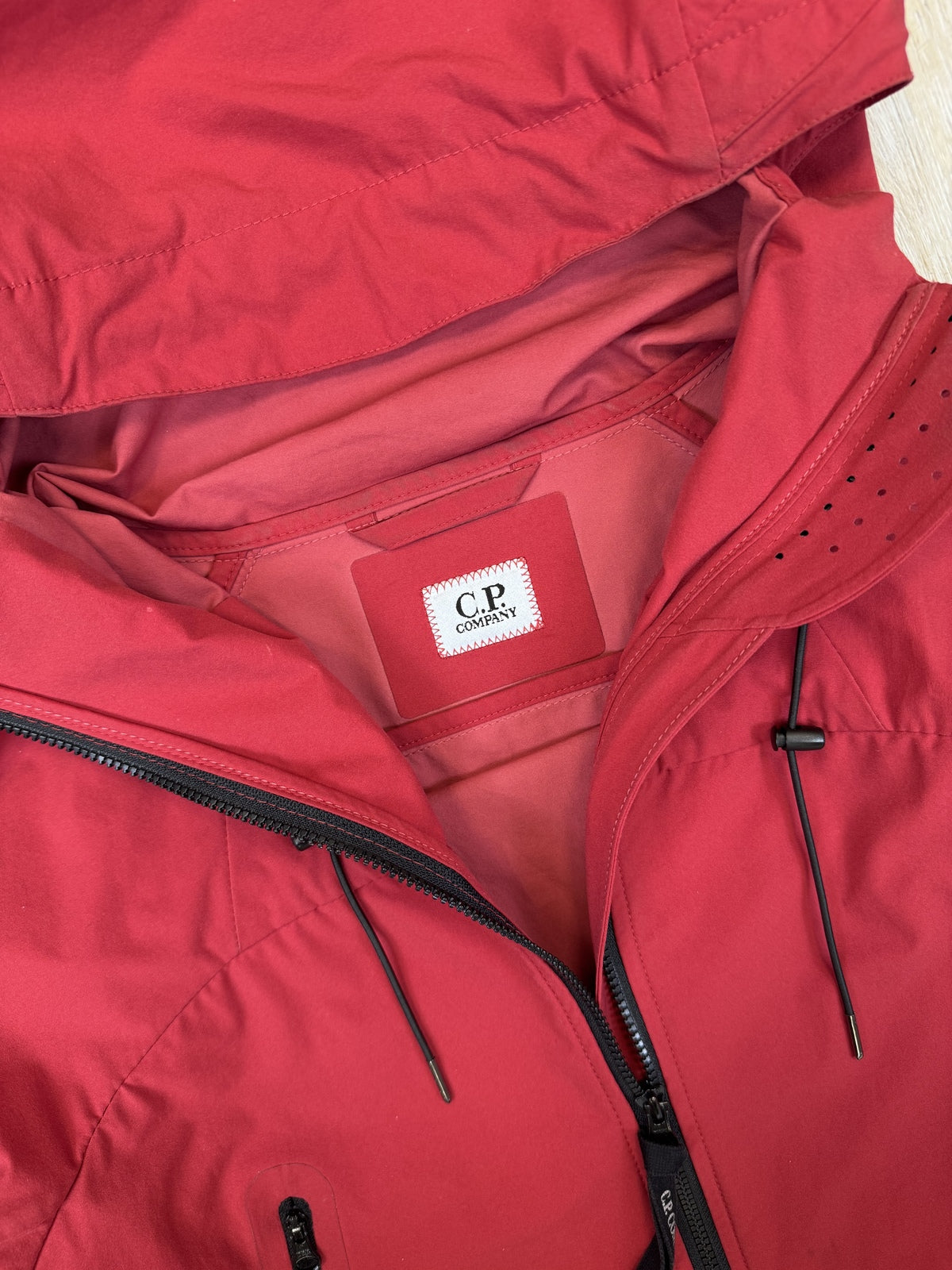 C.P. Company Red SS17 Pro-Tek Hooded Technical Shell Jacket - Large