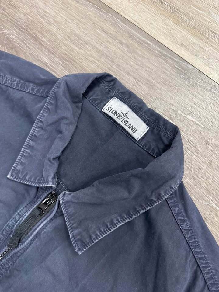 Stone Island Double Pocket Overshirt in Brushed Navy