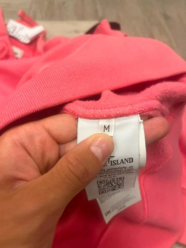 Stone Island Hoodie in Bright Pink