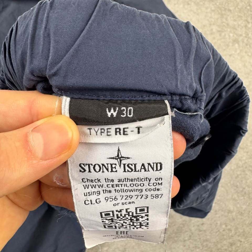 Navy Stone Island Cargo Trousers