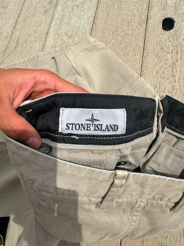 Beige Stone Island Cargos