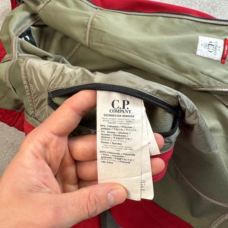C.P. Company Goggled Soft Shell Jacket in Red
