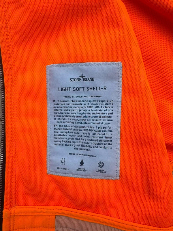 Orange Stone Island Light Soft Shell-R