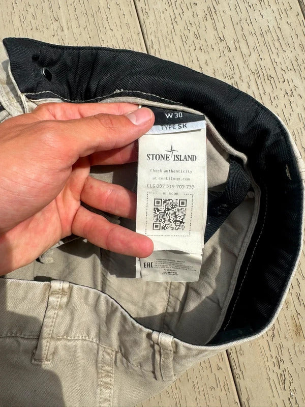 Beige Stone Island Cargos