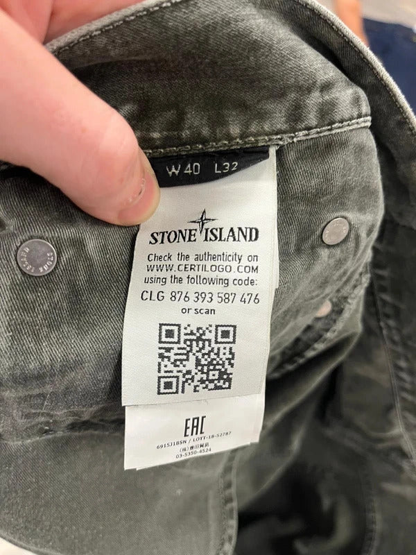 Stone Island Denim Jeans in a Brushed Grey