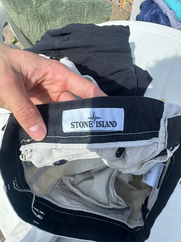 Stone Island Cargos in Cream