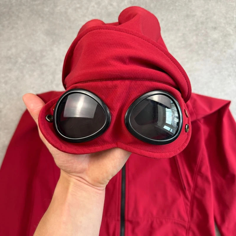 C.P. Company Goggled Soft Shell Jacket in Red