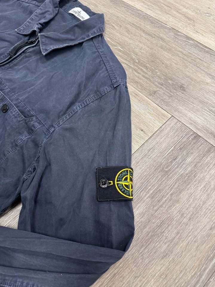 Stone Island Double Pocket Overshirt in Brushed Navy
