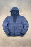 Stone Island Loom Woven Down Chambers Stretch Nylon-TC puffer jacket in blue