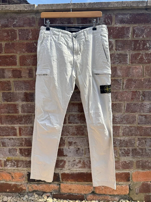 Stone Island Cargos in Cream