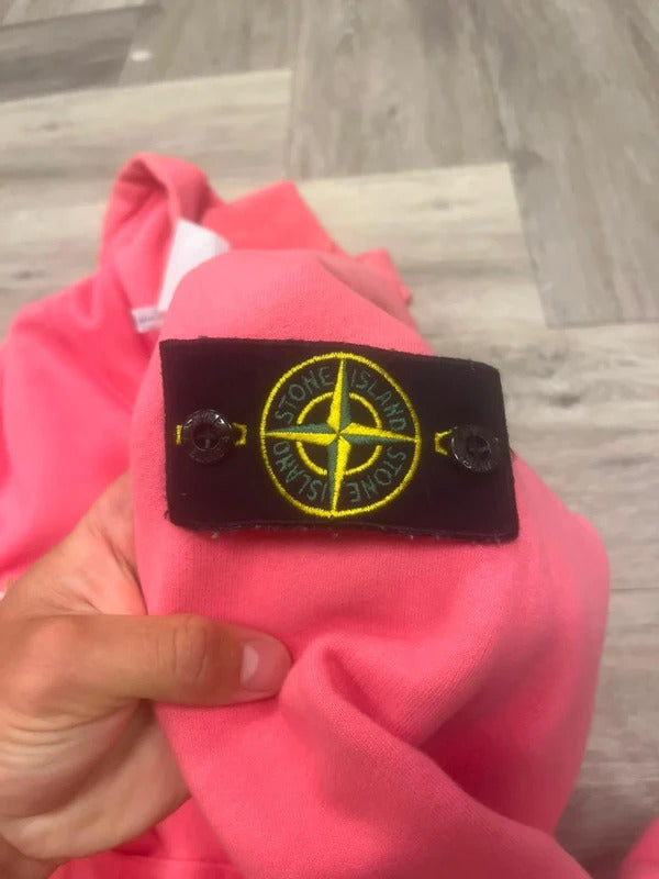 Stone Island Hoodie in Bright Pink