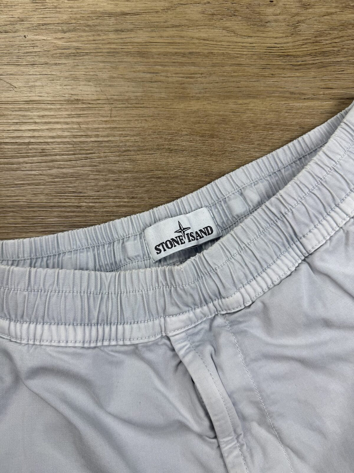 Stone Island SS2020 Light Blue Cotton Cargo Bermuda Shorts - W30