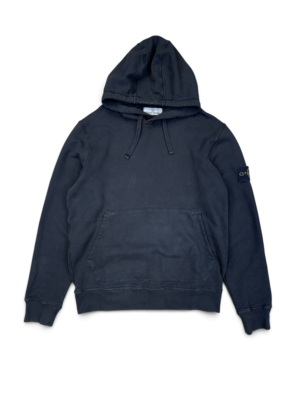 Stone Island Black SS20 Garment-Dyed Cotton Fleece Hoodie - Large