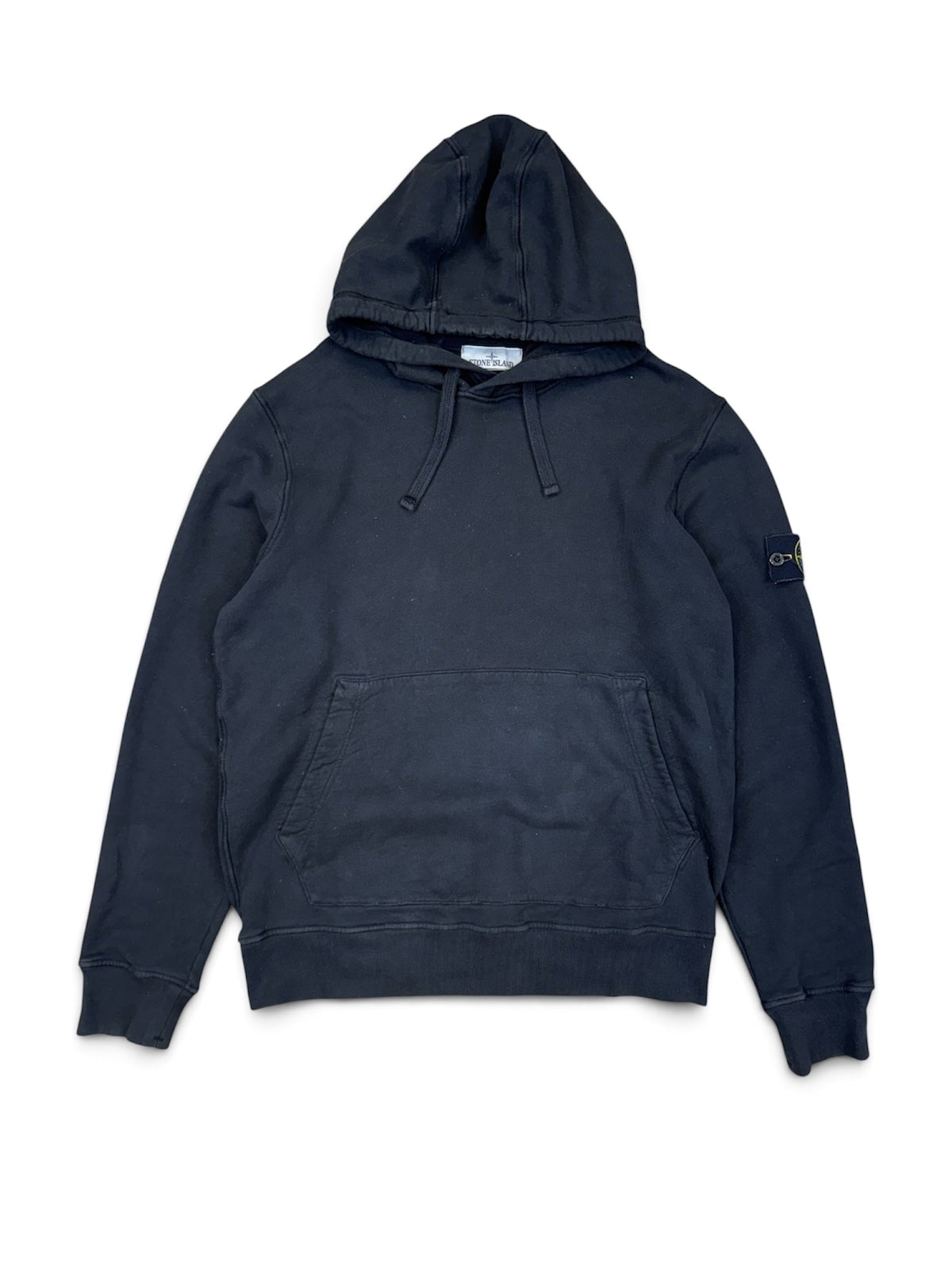 Stone Island Black SS20 Garment-Dyed Cotton Fleece Hoodie - Large