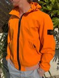Orange Stone Island Light Soft Shell-R