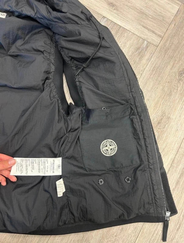 Stone Island Vintage Opaque Nylon Tela Gilet in Black