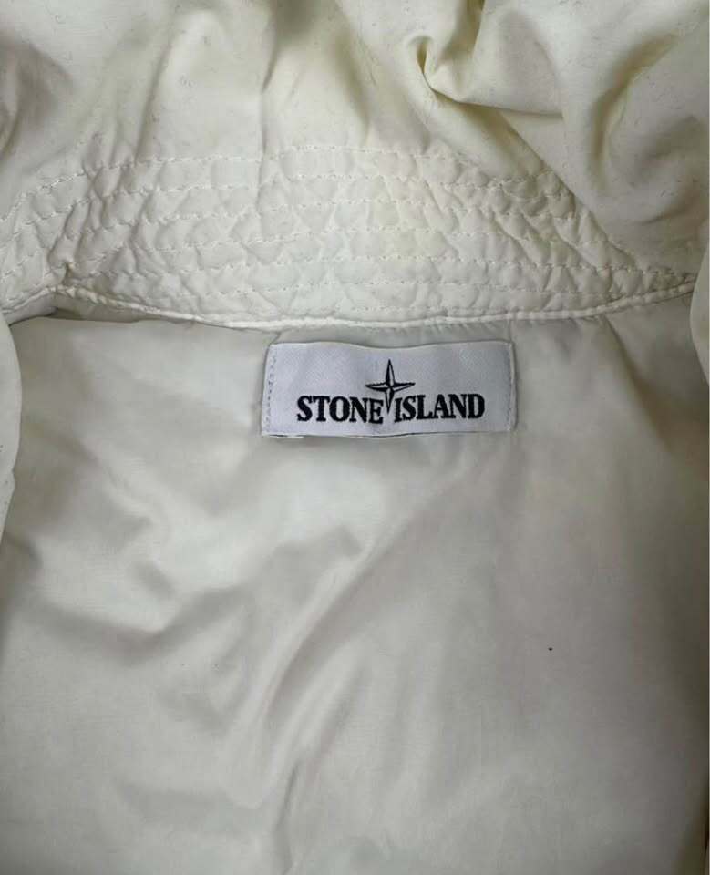 White Stone Island Crinkle Reps NY Down Jacket