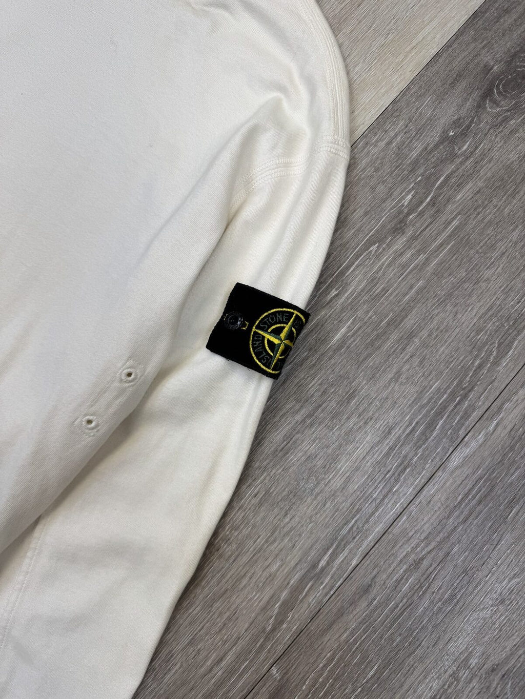 Stone Island AW2019 White Cotton Crewneck Sweatshirt - S