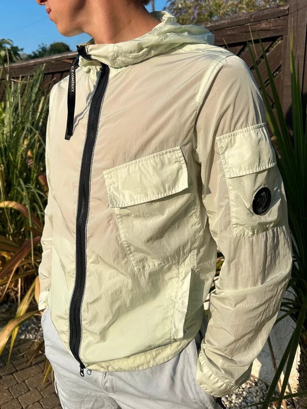C.P. Company Chrome Hooded Jacket in Mint Green