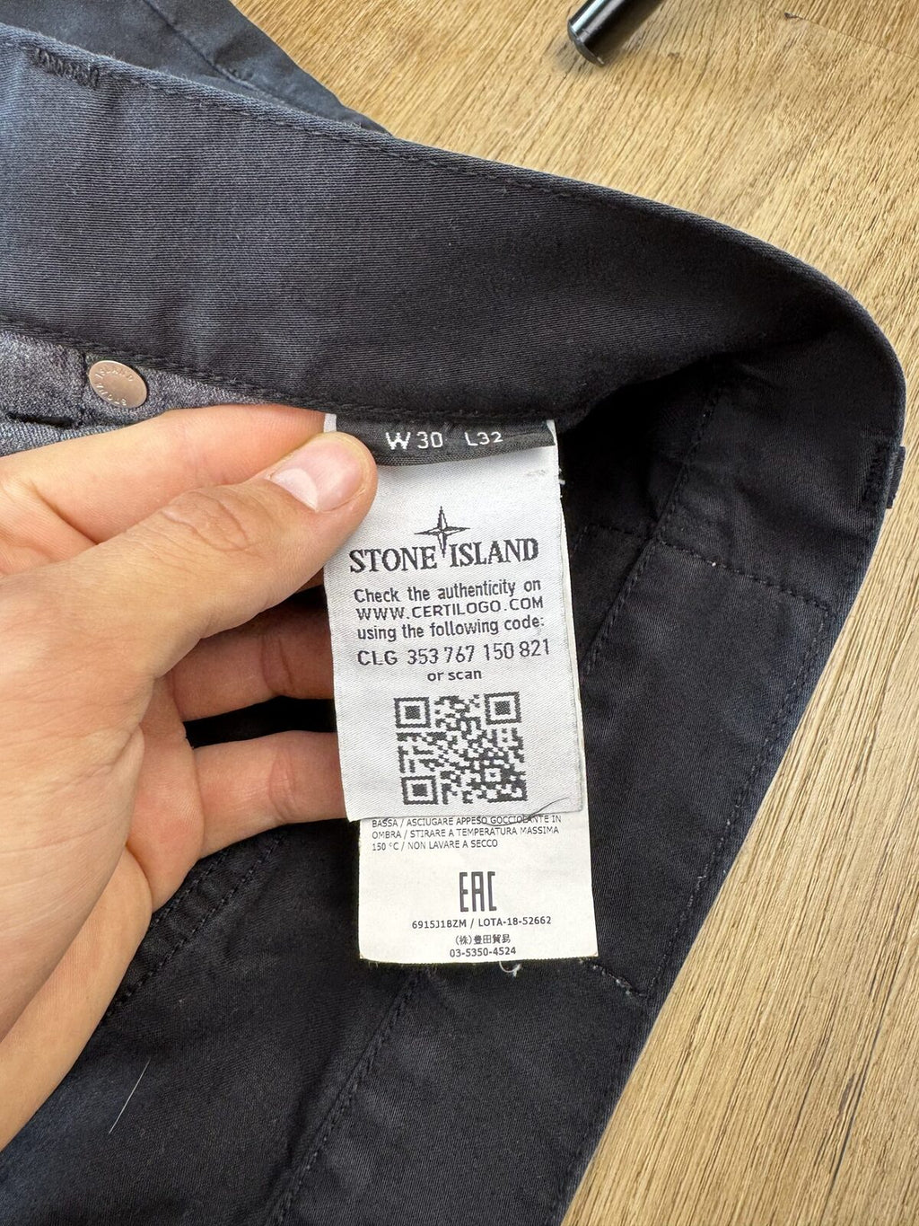 Stone Island AW2018 Black Cotton Jeans (Type SL) - W30 L32
