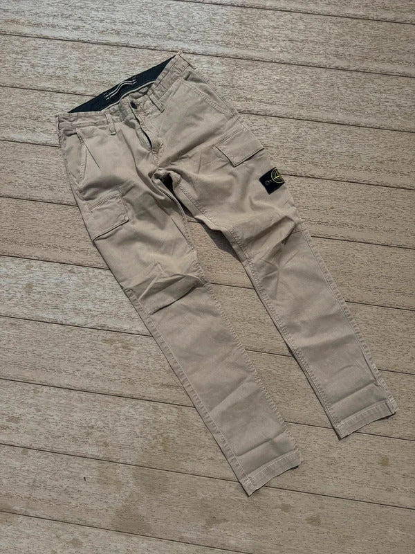 Beige Stone Island Cargos