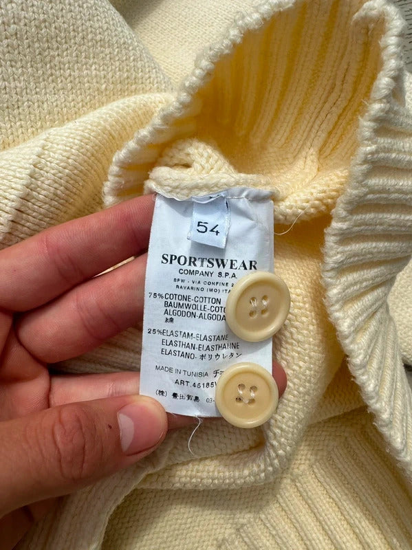 CP Company Heavy Cream Knit Cardigan