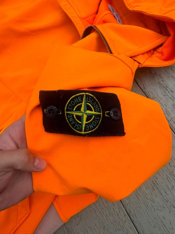 Orange Stone Island Light Soft Shell-R