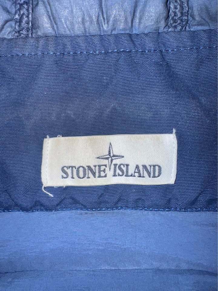 Stone Island Loom Woven Down Chambers Stretch Nylon-TC puffer jacket in blue