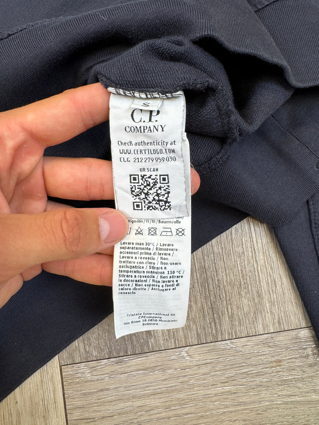 Navy C.P. Company Quarter-Zip Jumper - S