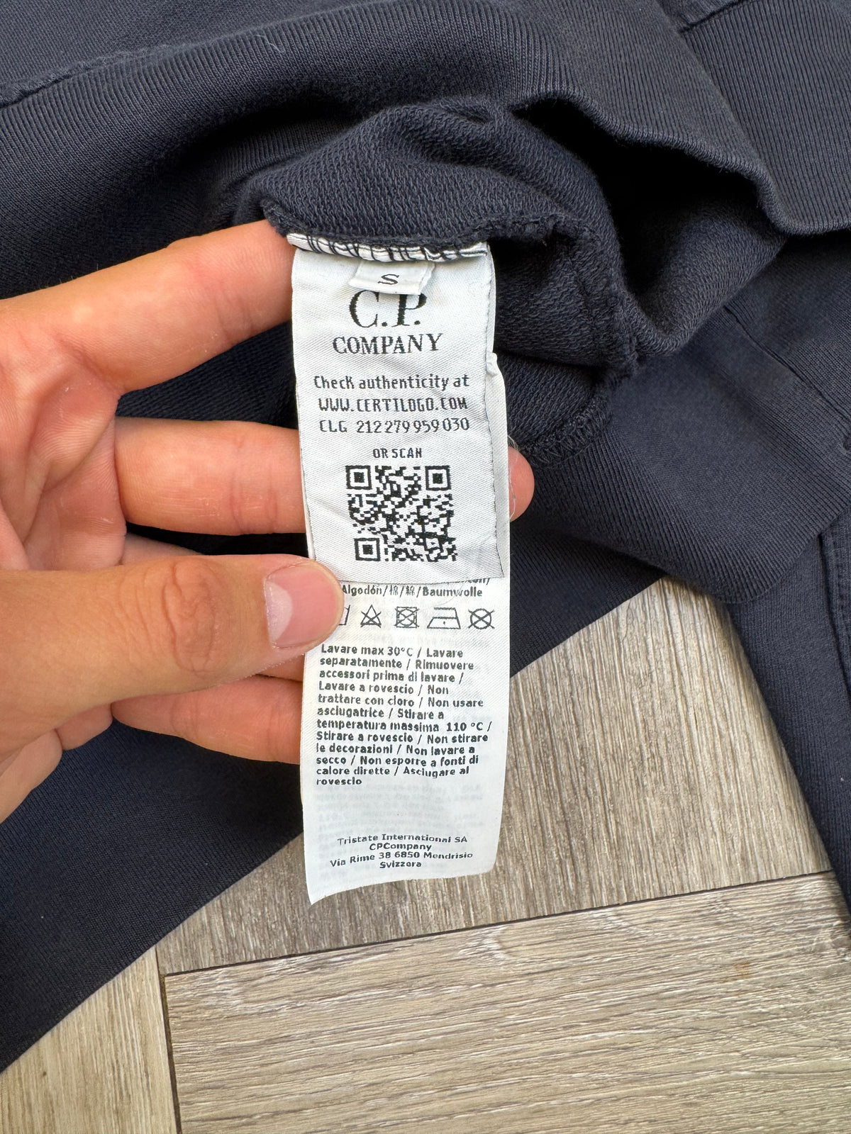 Navy C.P. Company Quarter-Zip Jumper - S
