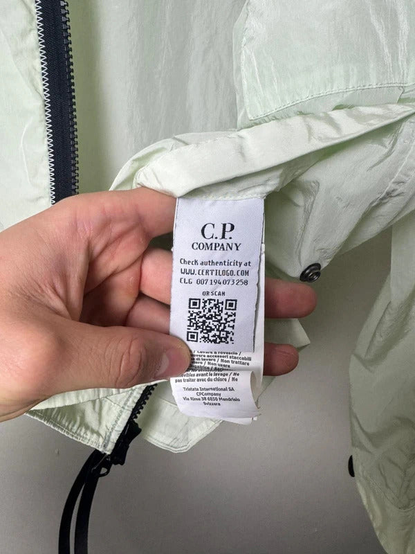 C.P. Company Chrome Hooded Jacket in Mint Green